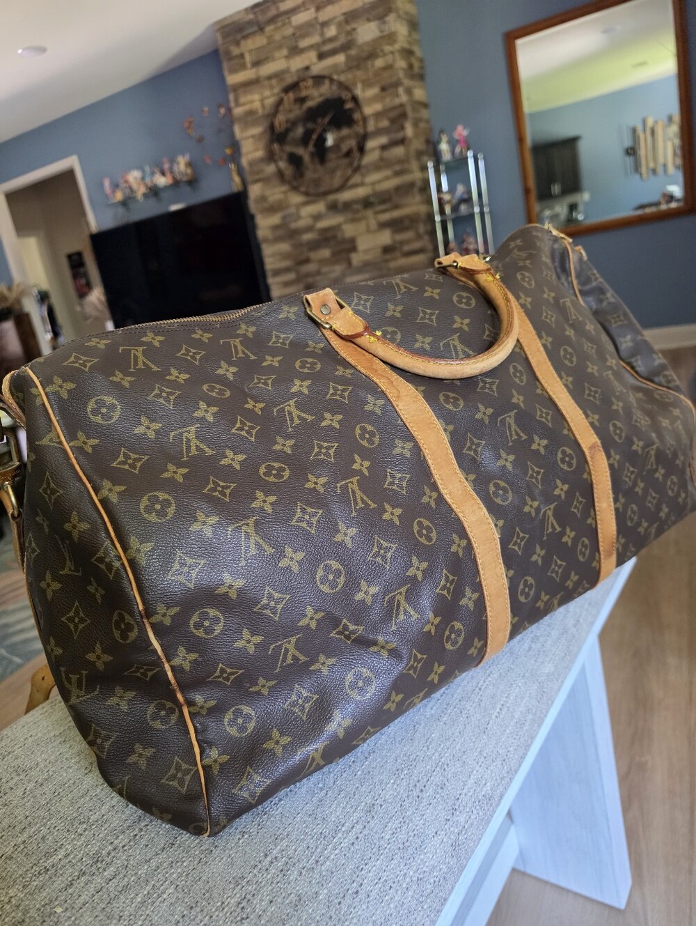 Louis Vuitton Monogram Canvas Duffel Bag in Brown and Tan